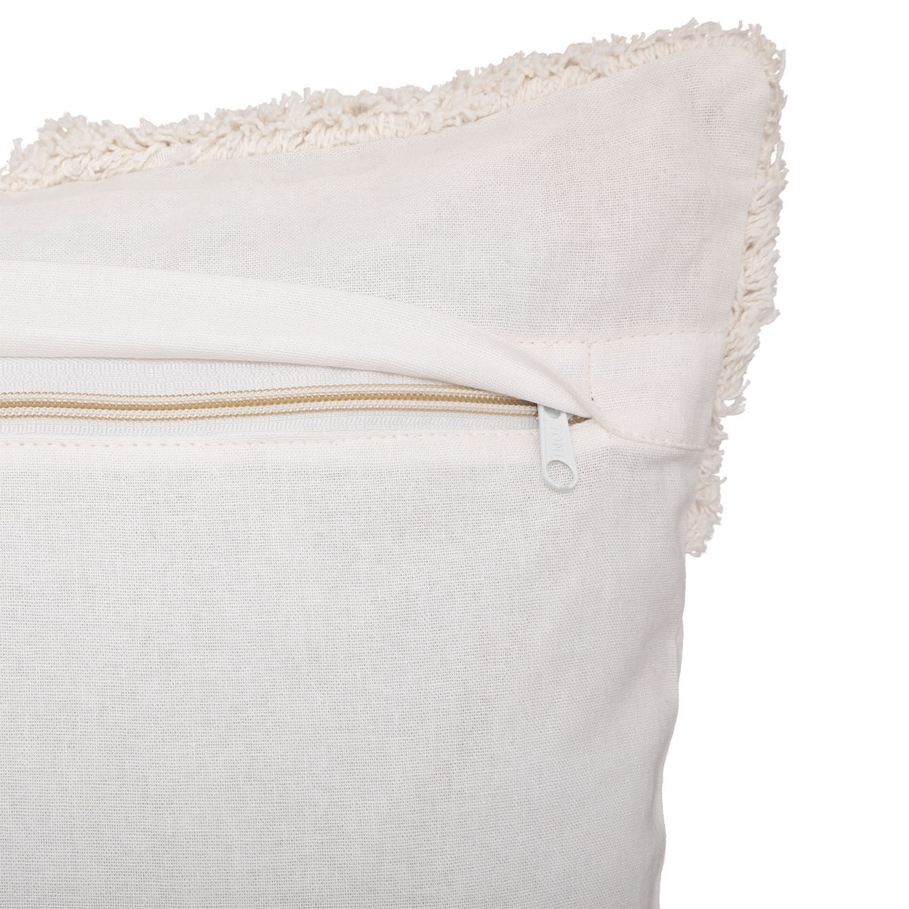 Atmosphera Housse de coussin tufté beige - 40x40 cm