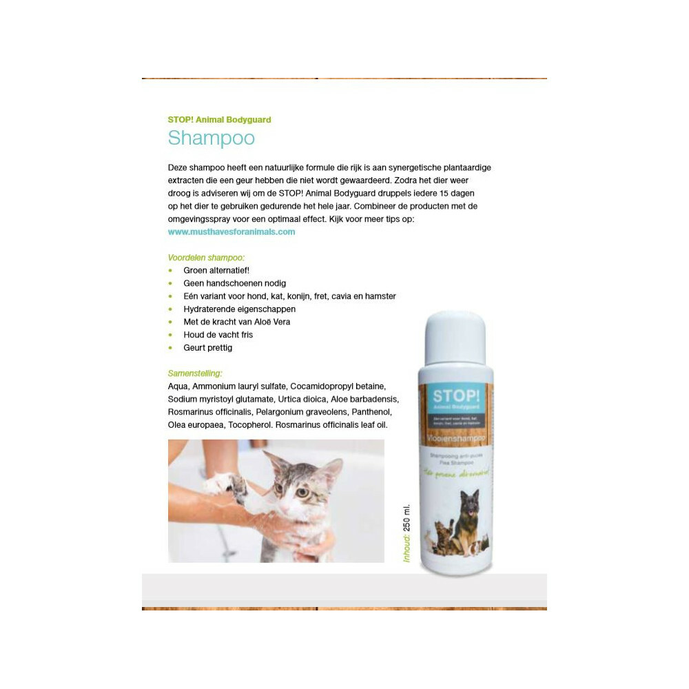 STOP! Animal Bodyguard Anti Vlooienshampoo 250 ml