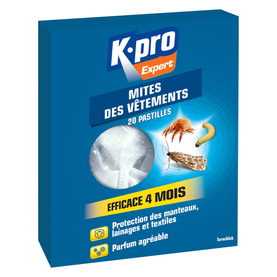 Pastilles anti-mites, le sachet de 20