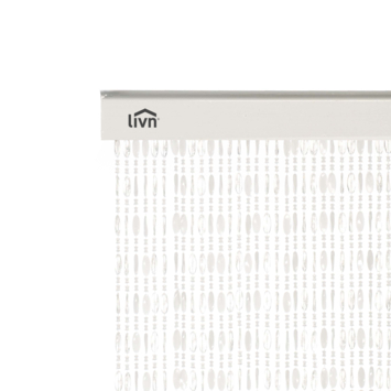 Livn deurgordijn Beats transparant/wit 100x230 cm