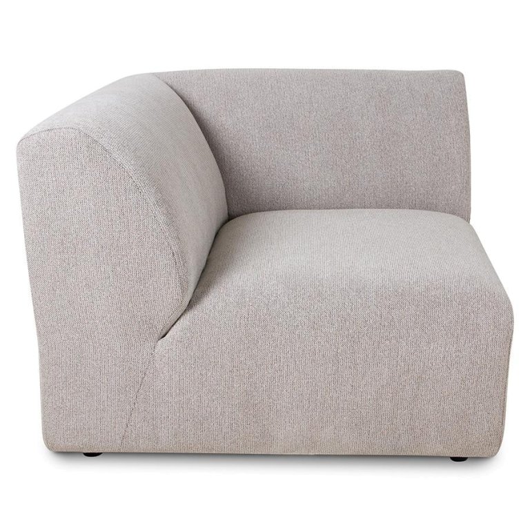 HKliving Jax bank - element left end 97x94x74,stof sneak, light grey