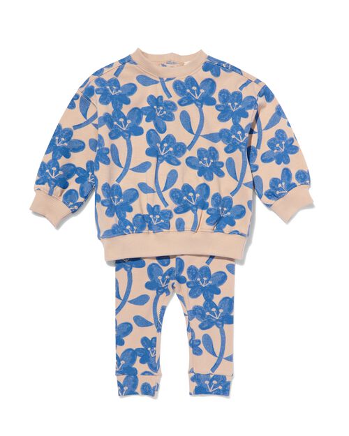 lot sweat et legging pour bébé fleurs sable
