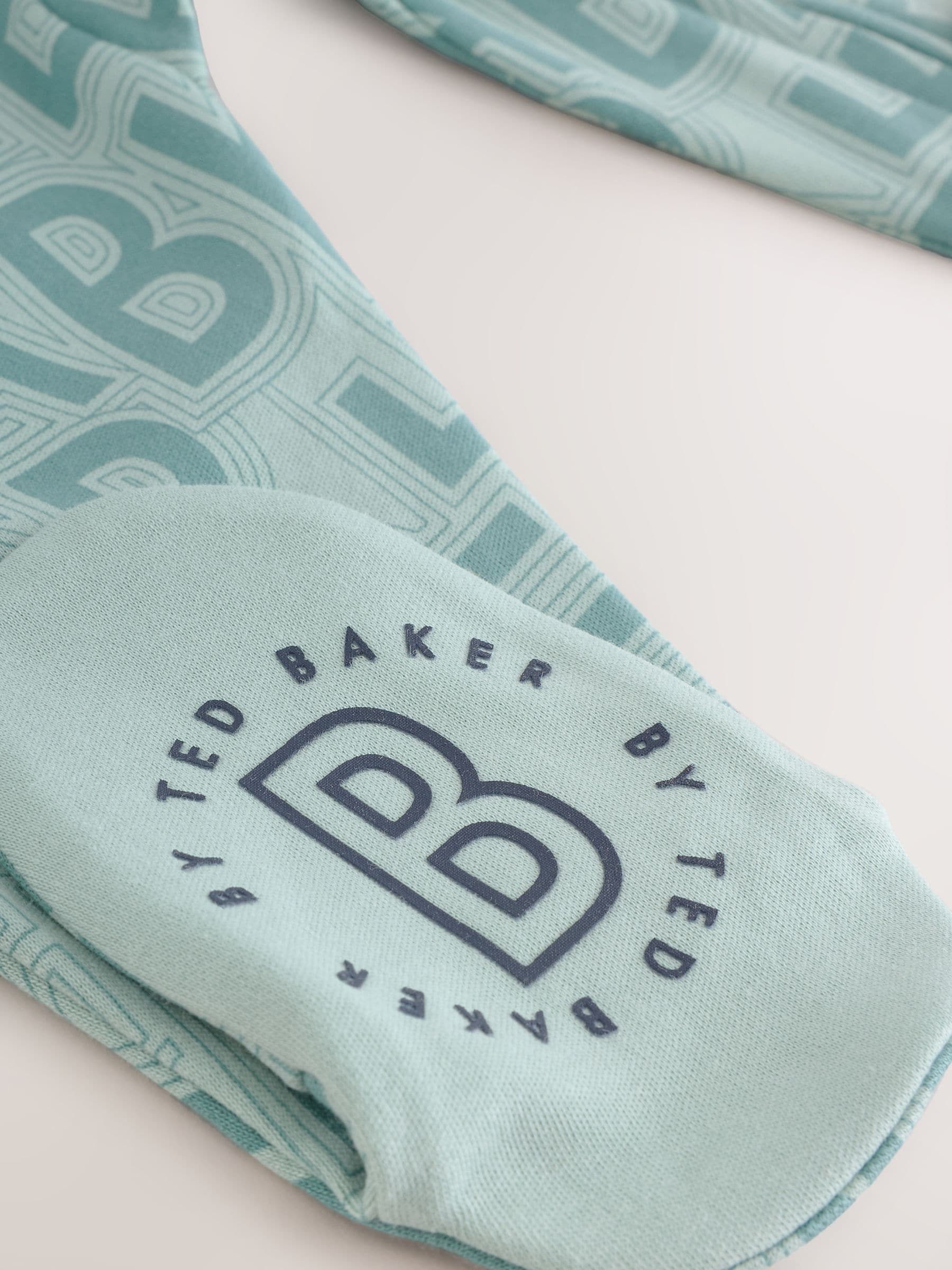 Grey/Green/Stone - Baker by Ted Baker 3 Pack Sleepsuits