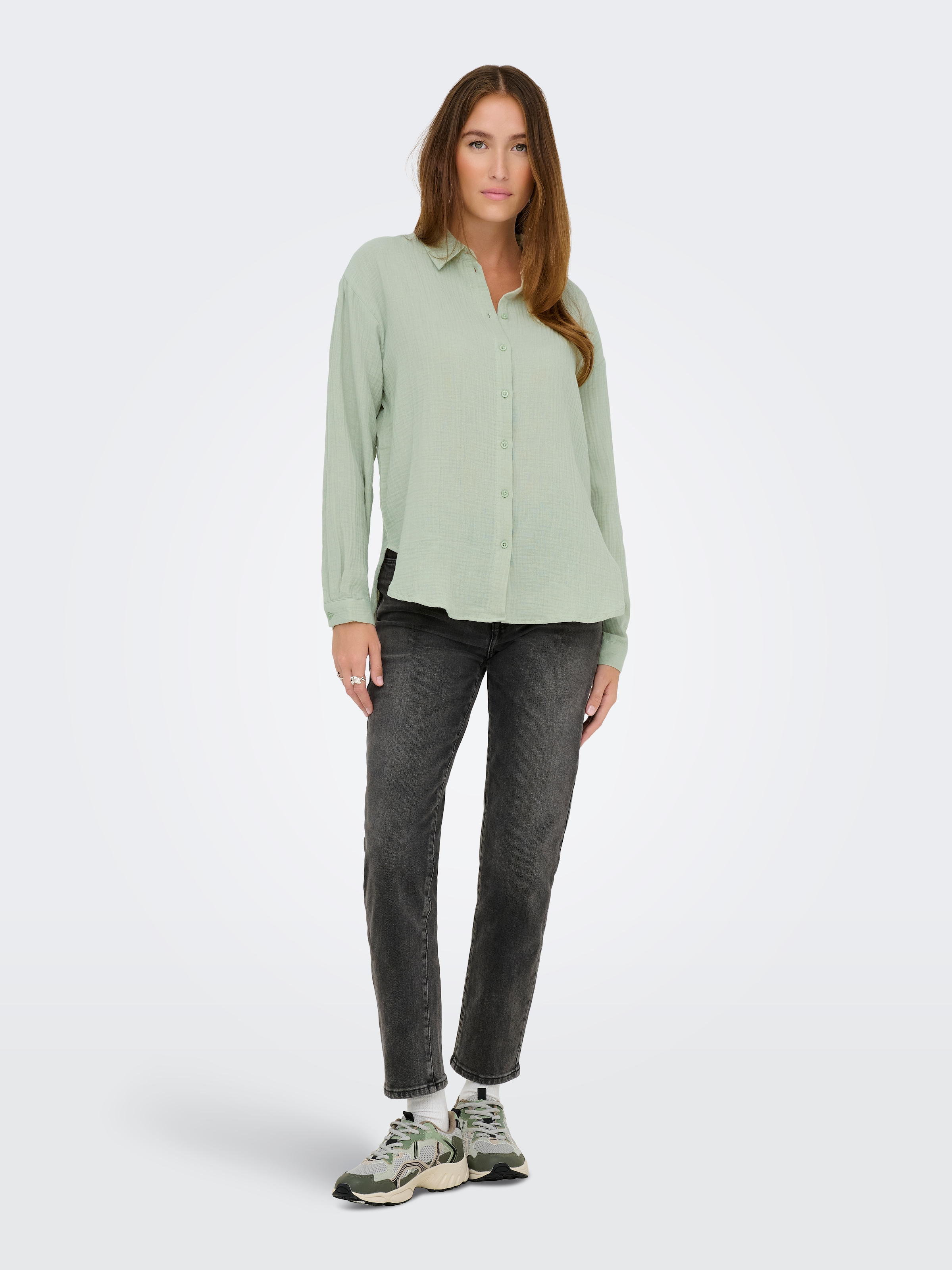 JDY Hemdbluse »JDYTHEIS LIFE L/S LOOSE SHIRT WVN NOOS«, aus Musselin