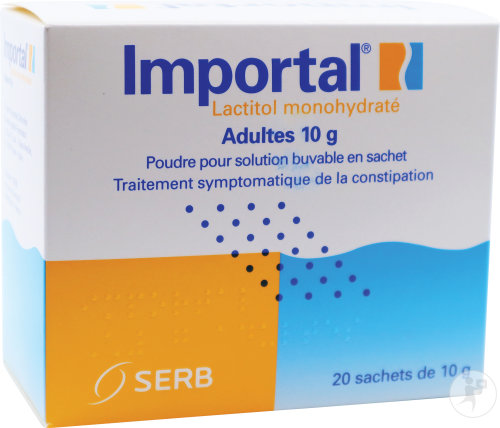 Importal Adultes 10g Lactitol Monohydraté Poudre Pour Solution Buvable 20 Sachets
