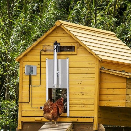 Kit de porta automática para galinheiro PawHut