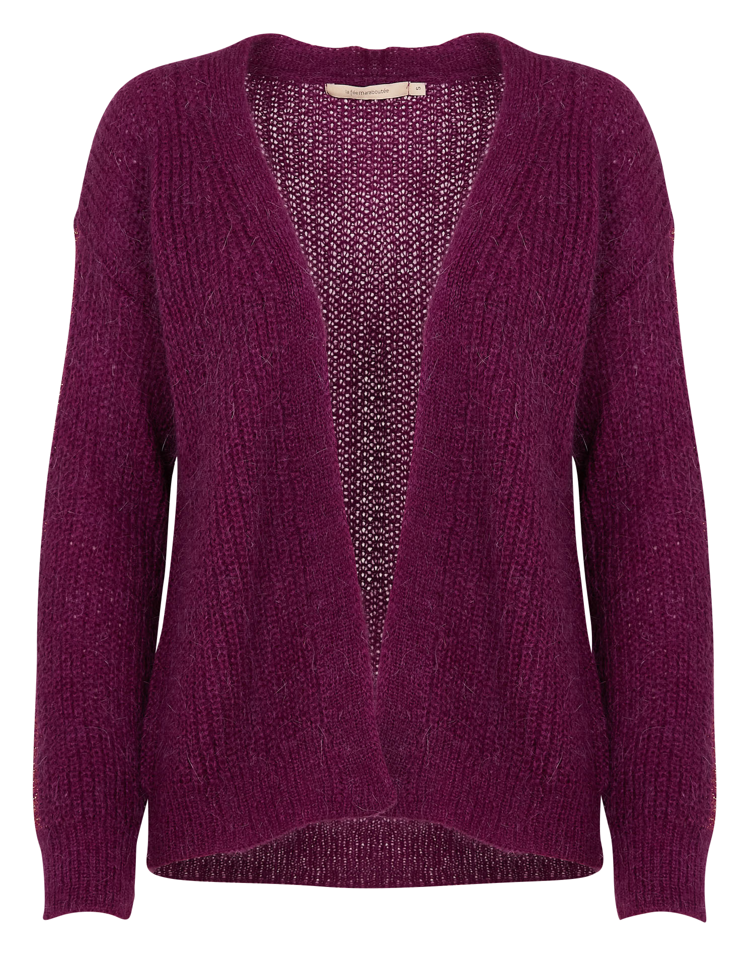 Gilet droit en maille | Violet
