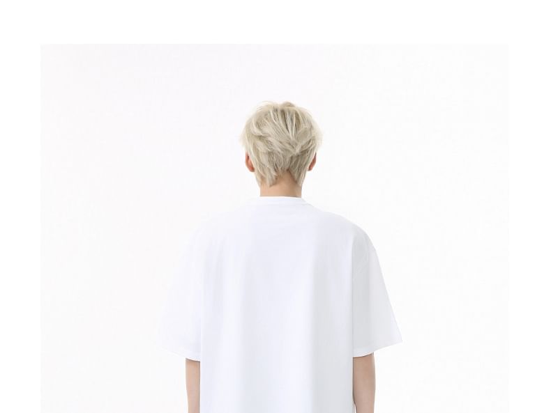 FAERIS - T-shirt met korte mouwen, ronde hals en patroonprint