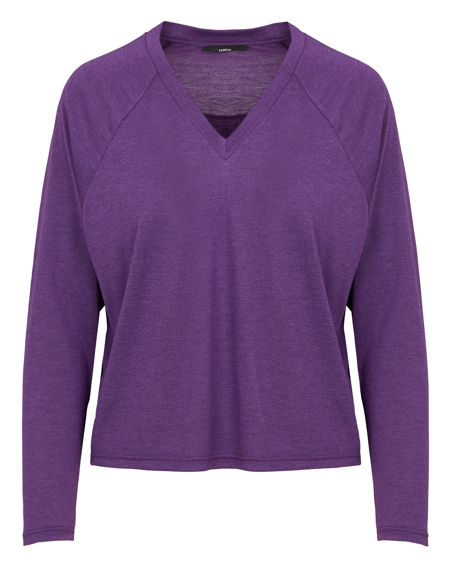 Tee-shirt ample à col V | Violet