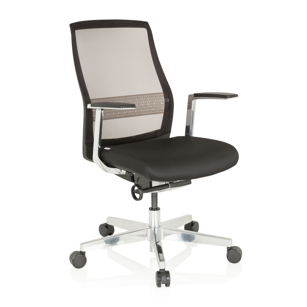 High End Bürostuhl FOUNTAINE PRO Stoff/Netzstoff mit Armlehnen hjh OFFICE