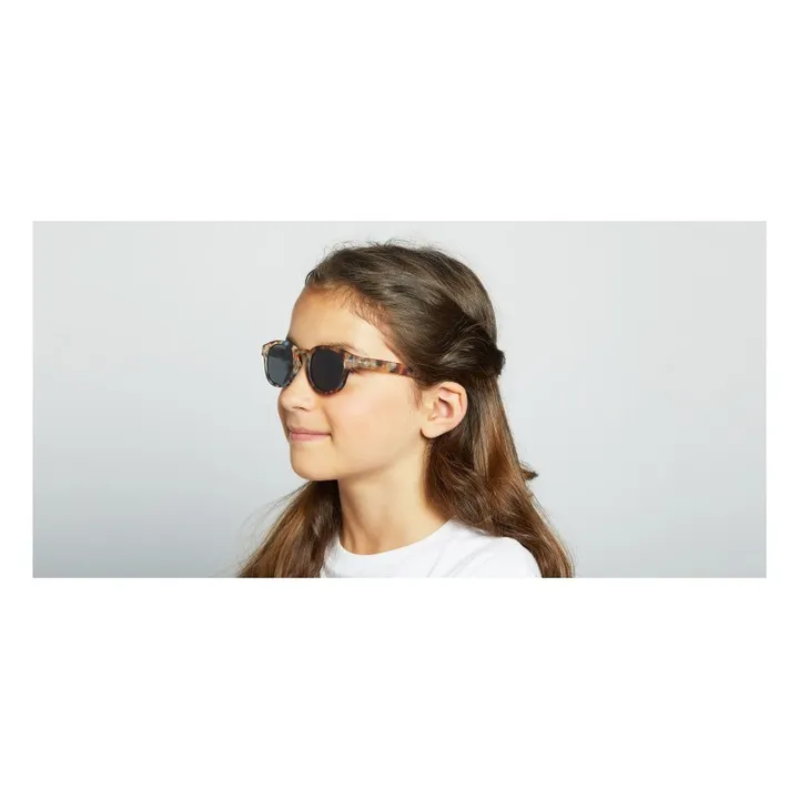 IZIPIZI Lunettes de Soleil #C Tortoise - Collection Adulte | Bleu