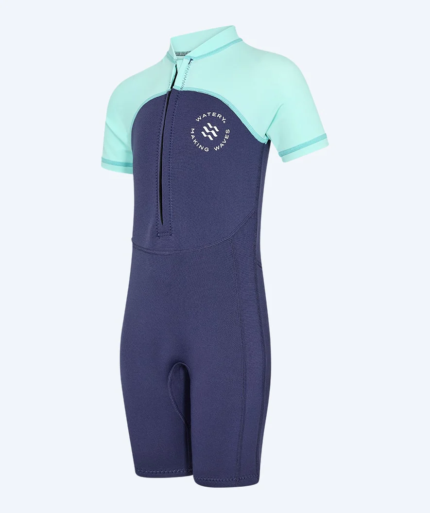 Watery UV våddragt til børn - Calypso Shorty - Atlantic Turquoise