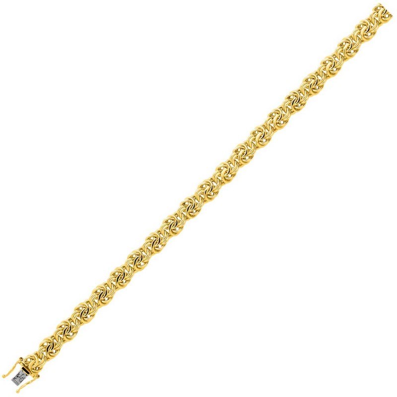 Bracelet Or 18 Carats 750/000 Jaune Maille Royale - 21CM