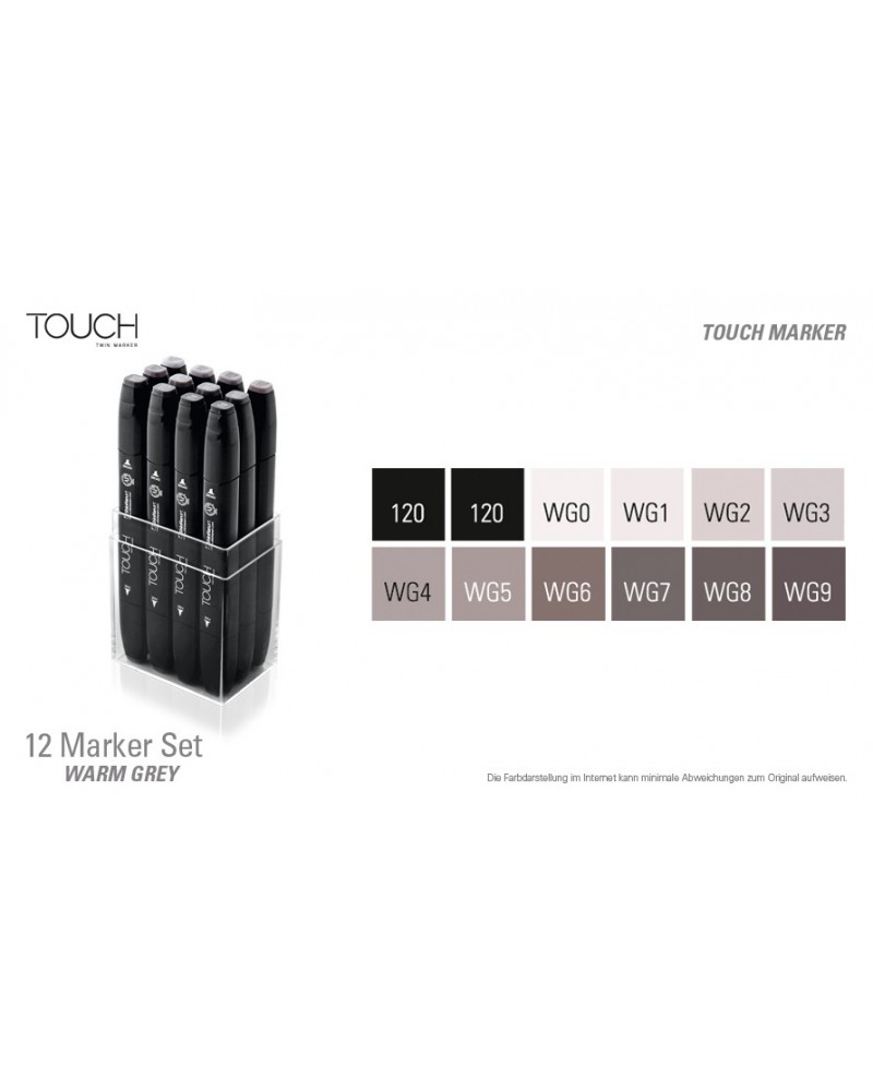 Boite N°8 Gris chauds 12 couleurs