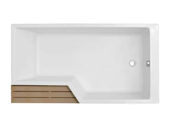 Baignoire bain douche 160 x 90 cm JACOB DELAFON Neo blanc mat droite