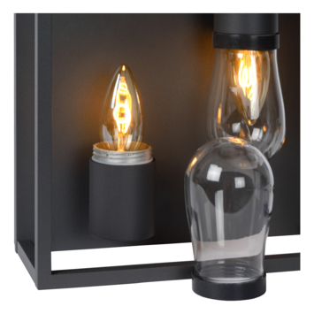 Lucide badkamer plafonnière Carlyn IP54 zwart