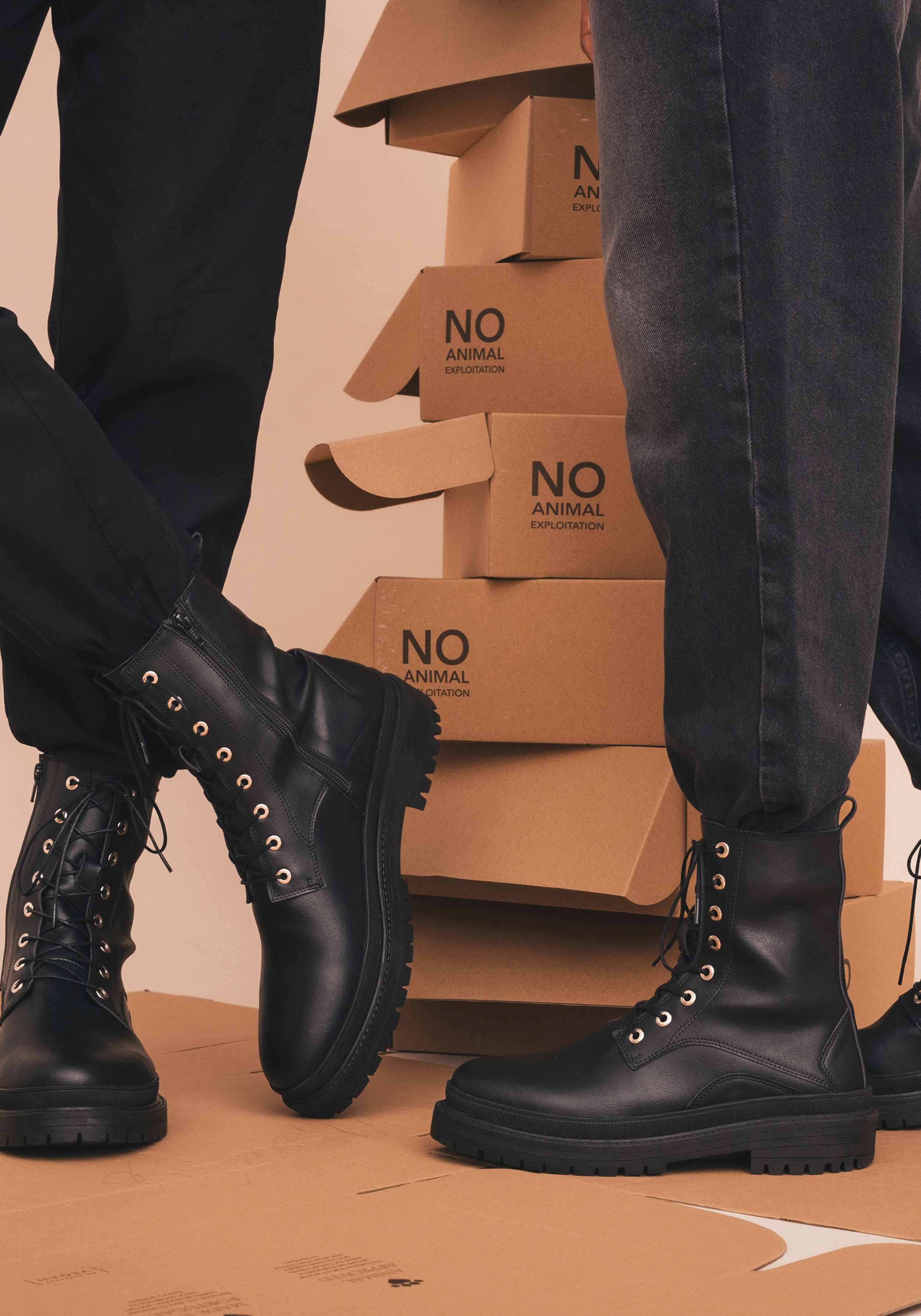 NAE Vegan Shoes Stiefel Diram Black - vegan