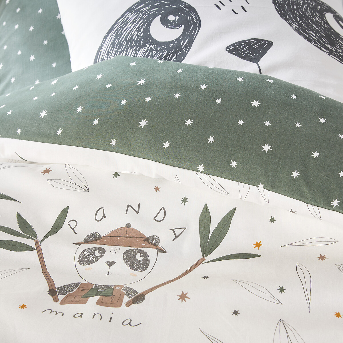 LA REDOUTE INTERIEURS<br>Capa de edredão de algodão, Panda Mania