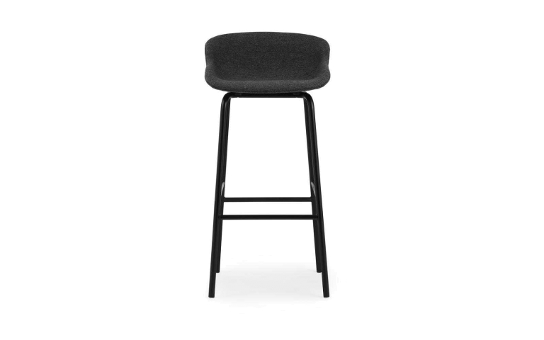 Normann Copenhagen Hyg barkruk 75 cm full upholstery Zwart Main Line Flax