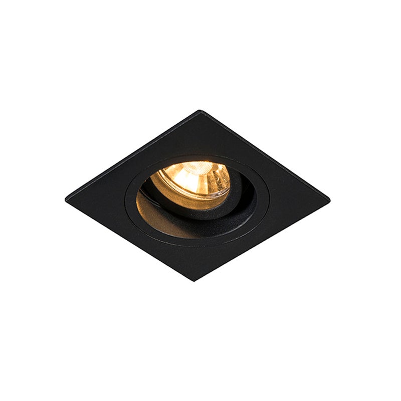 Moderne inbouwspot, zwart, 9,3 cm, draai- en kantelbaar - Chuck