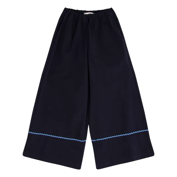 Tangerine Pantalon Seersucker | Bleu nuit