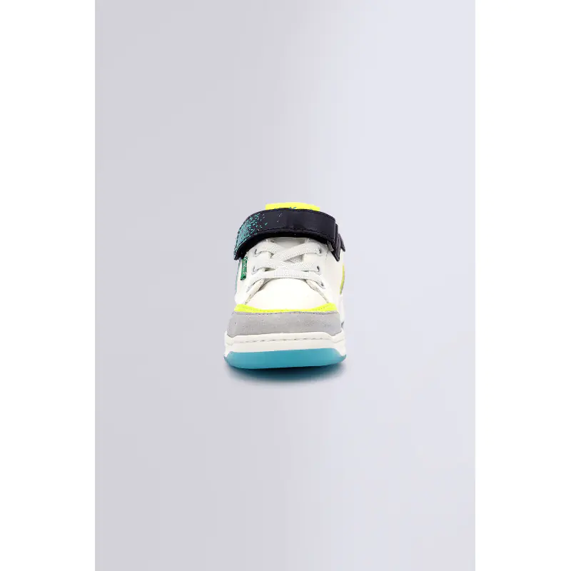 KOUIC BLANC GRIS FLUO BASKETS BASSES Synthétique Garçon