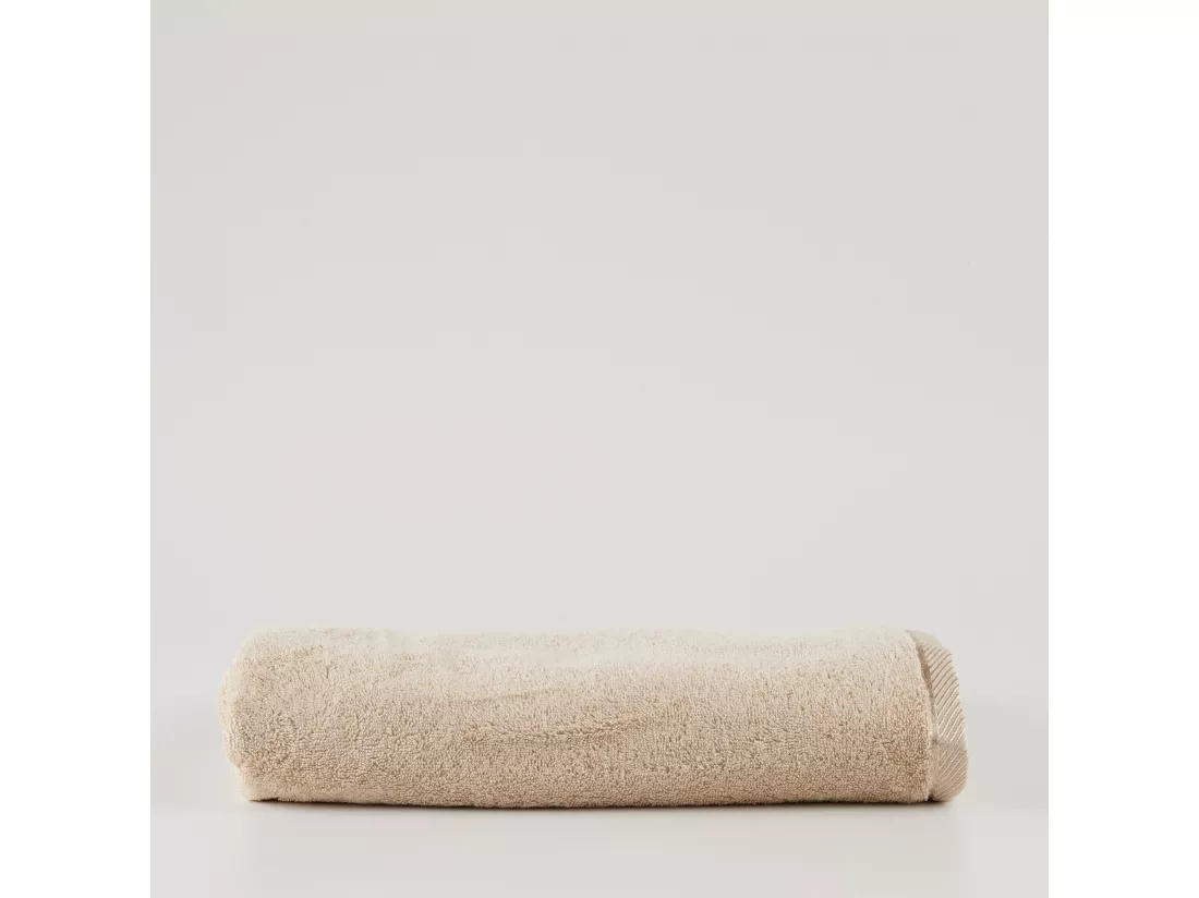 Serviette de Bain en Bambou Beige Uni - Moyenne 100x150