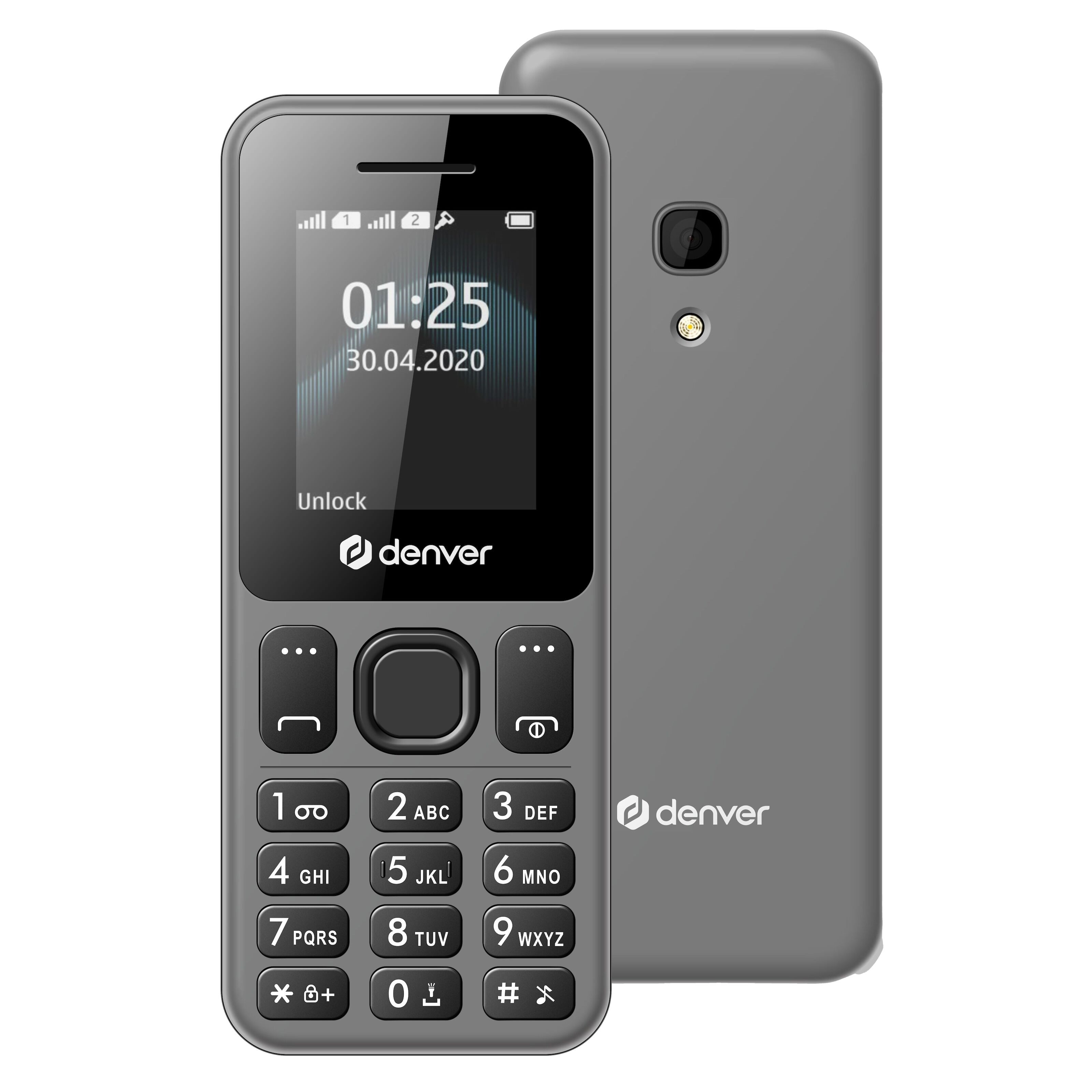Denver FAS-1860L Dual-SIM 4G-mobil med Bluetooth
