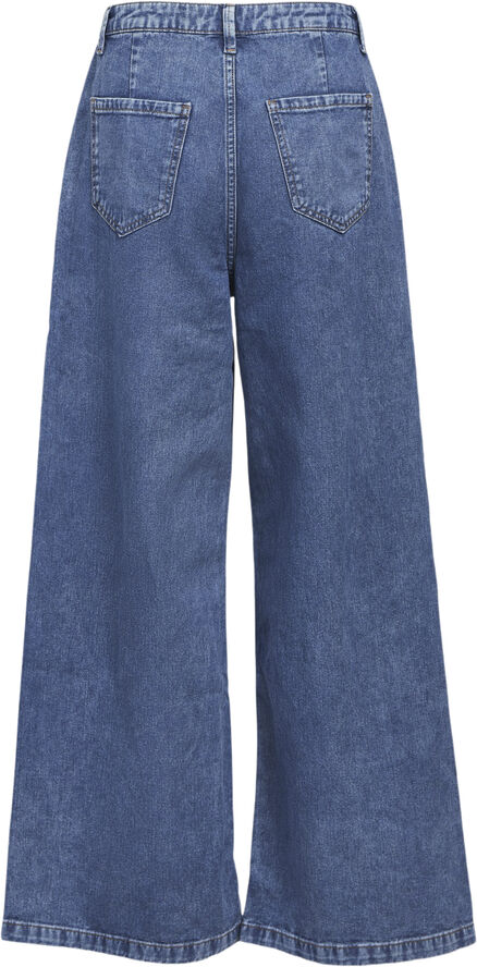 Object OBJMOJI DENIM MW WIDE JEANS 135 Medium blue denim