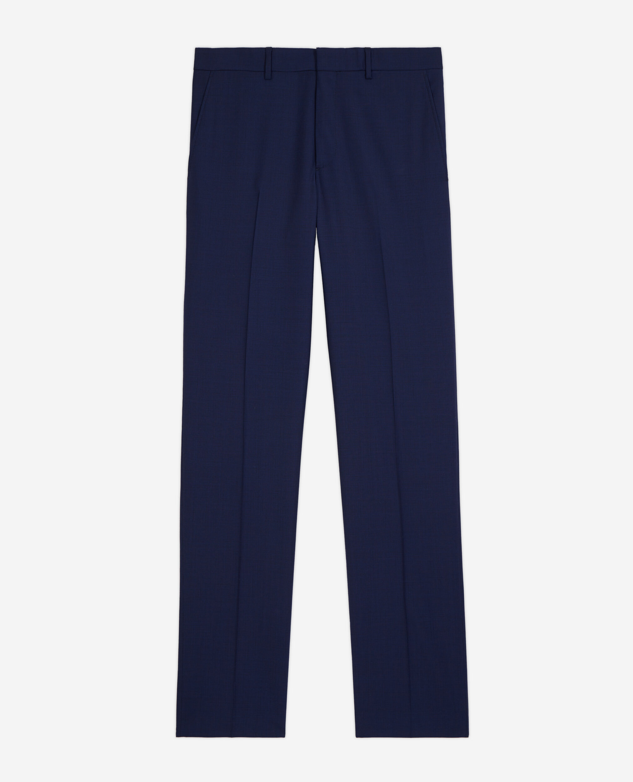 Pantalon de costume micro motif bleu marine