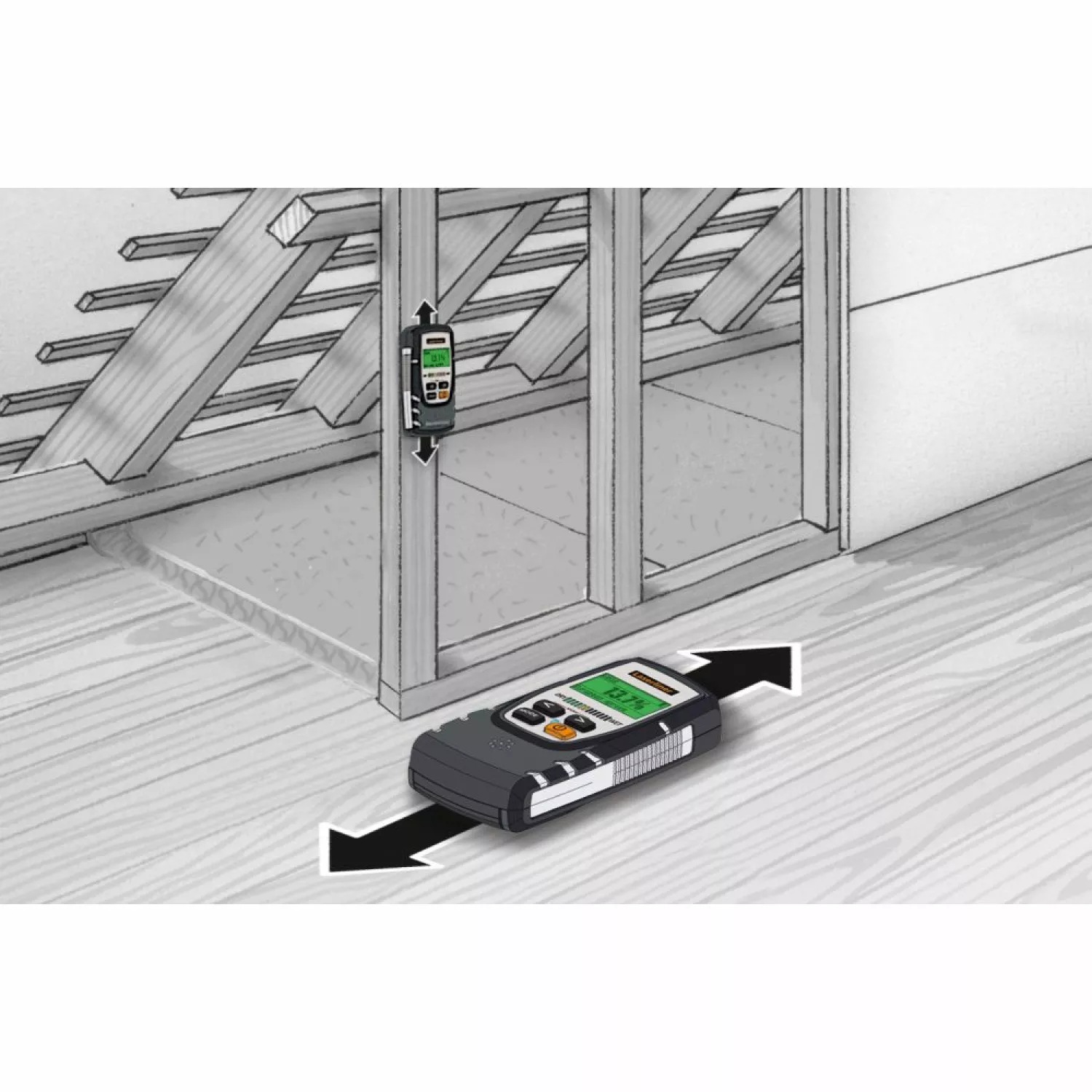 Laserliner MoistureMaster Compact Plus Vochtigheidsmeter met bluetooth