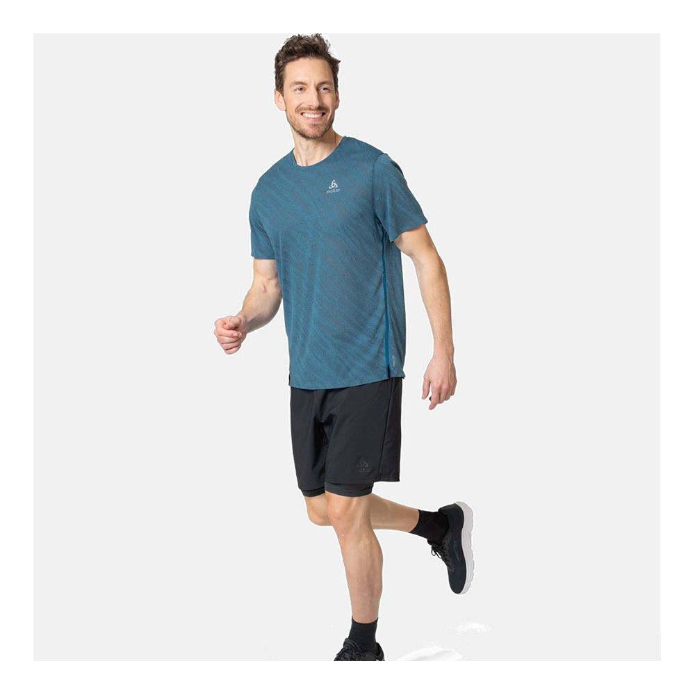 Odlo ZEROWEIGHT ENGINEERED CHILL-TEC - Maillot Homme saxony blue melange