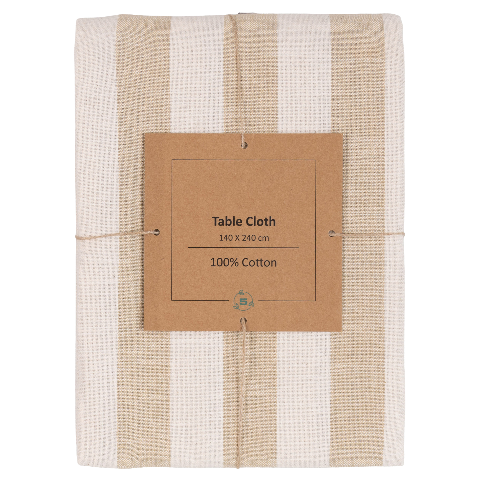 Tafelkleed Vivian beige 240x140 cm