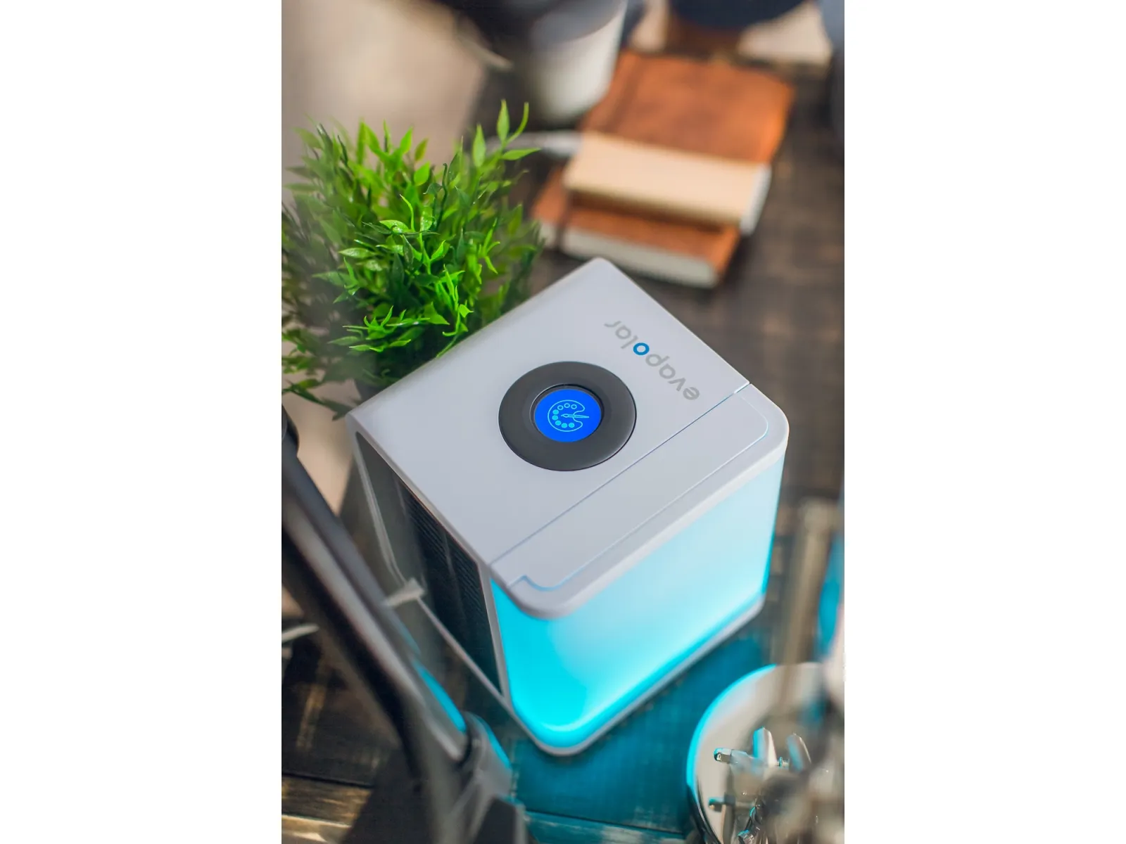Aircooler evaLIGHT Plus hvid bordmodel - personlig luftkøler