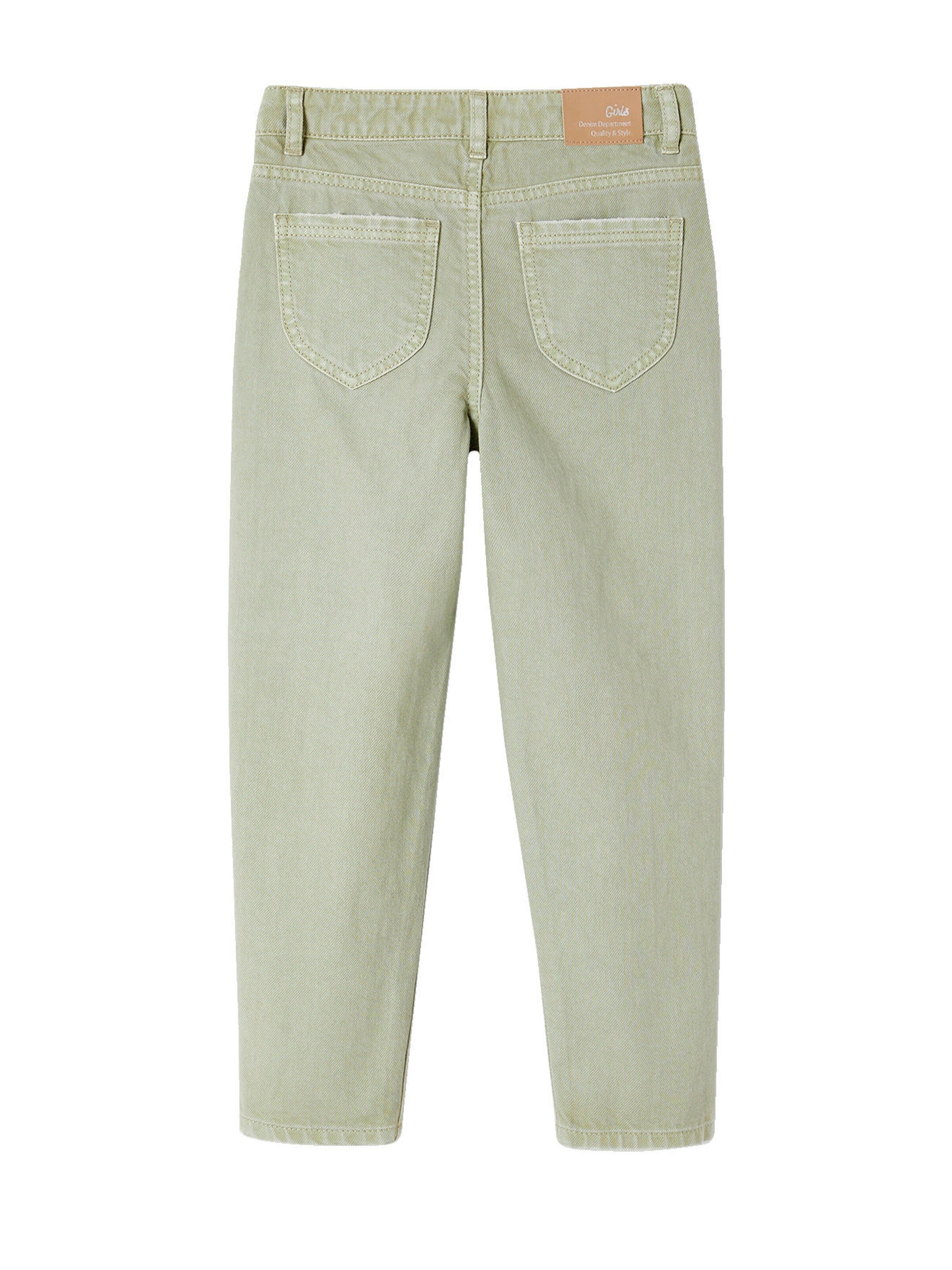 Vertbaudet Gerade Mädchen Hose, Hüftweite SLIM salbeigrün