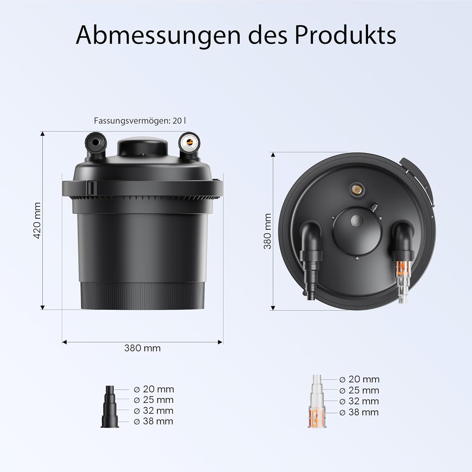 SunSun CPF-280 Druckteichfilter 9000 l/h / 11 W UVC Einheit, Teichdruckfilter für Teiche bis 8000 Liter, Teichklärer, Filteranlage