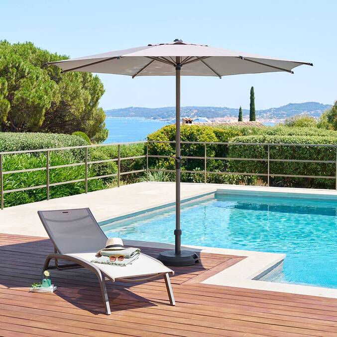 Parasol droit rond inclinable LOOMPA Café