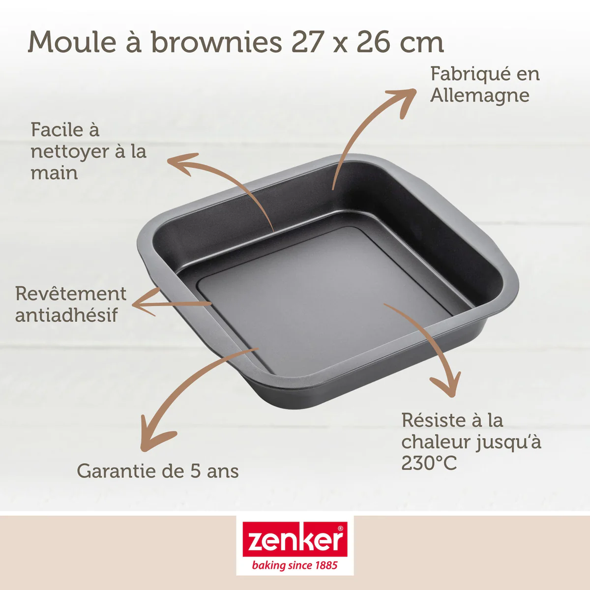 Lot de 2 moules à brownies 27 x 26 cm Zenker Special Creative Zenker