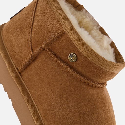 Warmbat Durack Gevoerde boots cognac Suede