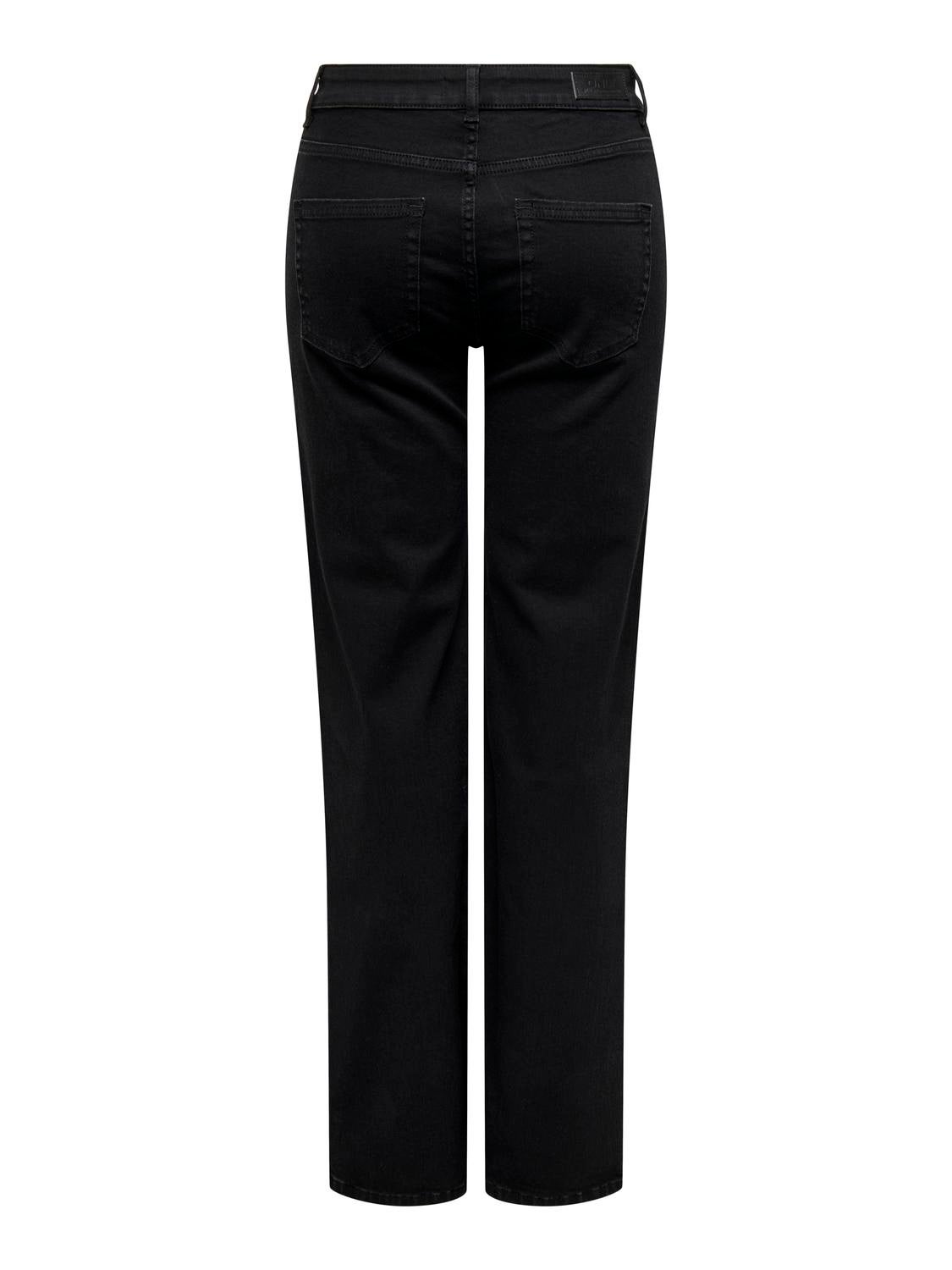 ONLBLUSH Mittlere Taille Gerade geschnitten Jeans Black Denim