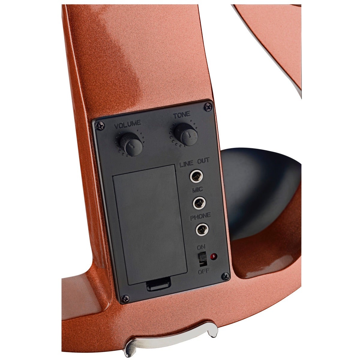 Stagg EVN X-4/4 VBR elektrische viool met gigbag en hoofdtelefoon (violin burst)