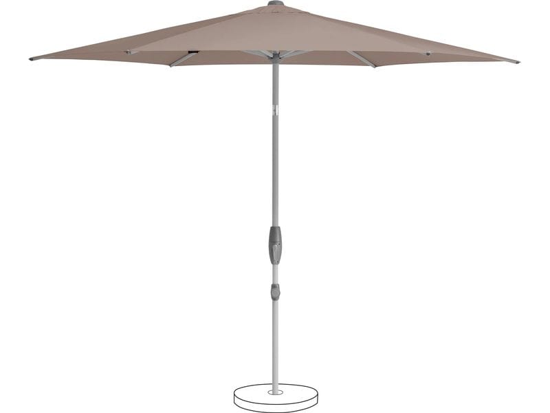Suncomfort by Glatz Sonnenschirm Shell Turn 300 cm, Light T Sonnenschirm