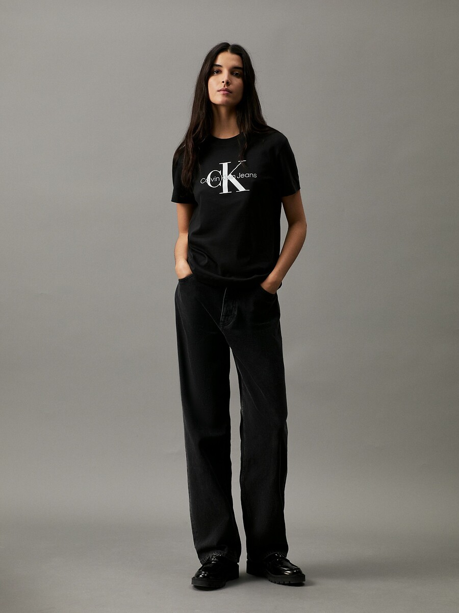 CALVIN KLEIN JEANS<br>Camiseta com gola redonda e mangas curtas
