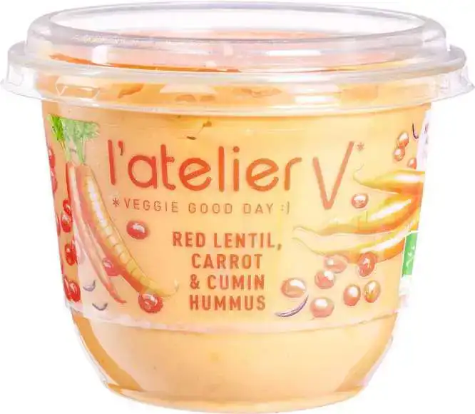 Hummus rode linzen-wortel-komijn