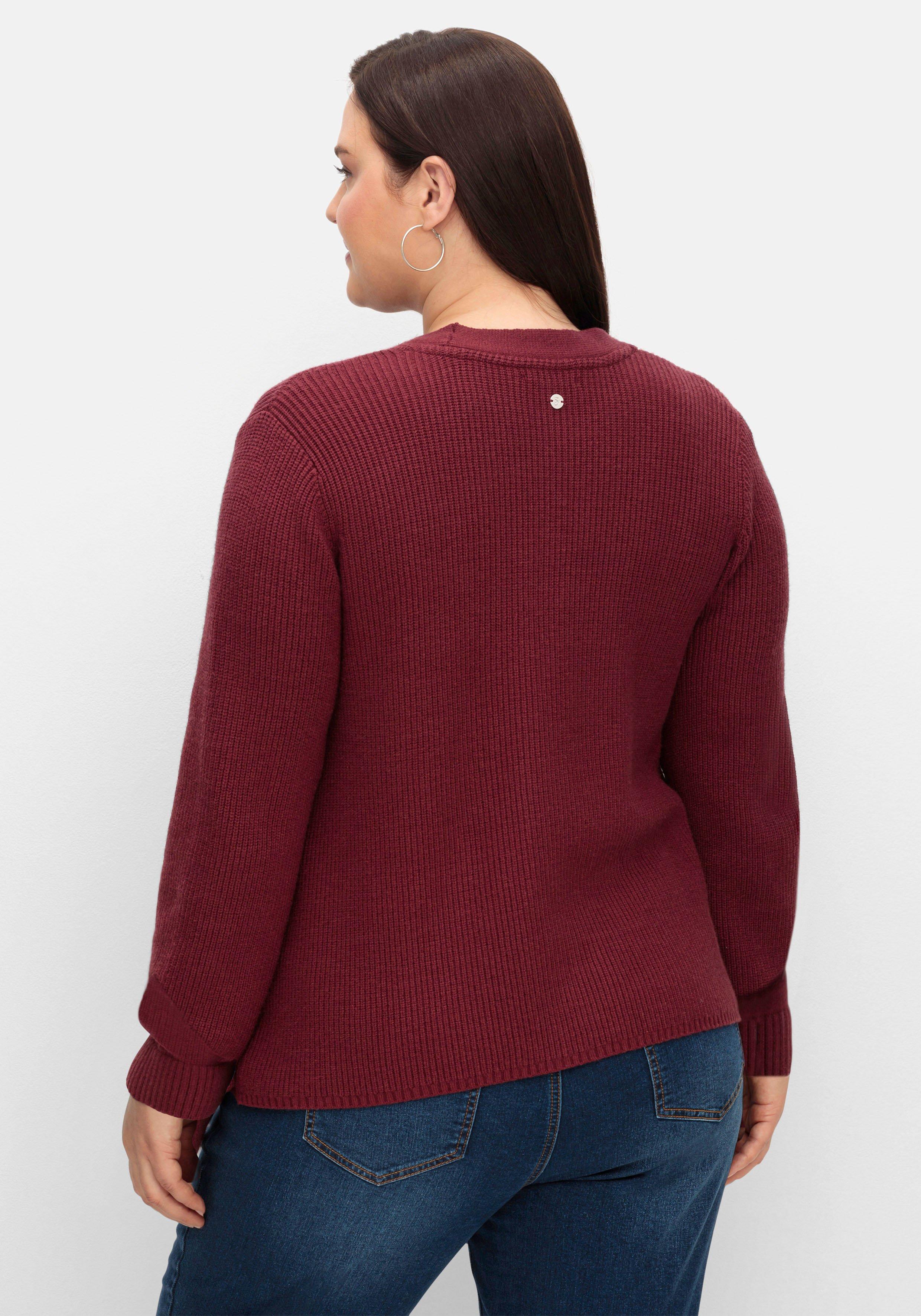 Strickjacke im Strickmuster-Mix