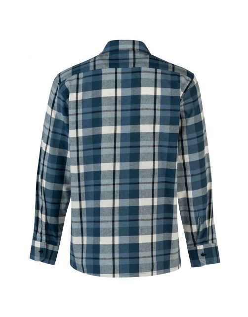 Storvik Blouse Flanel Blauw&Wit - Vrijetijdskleding
