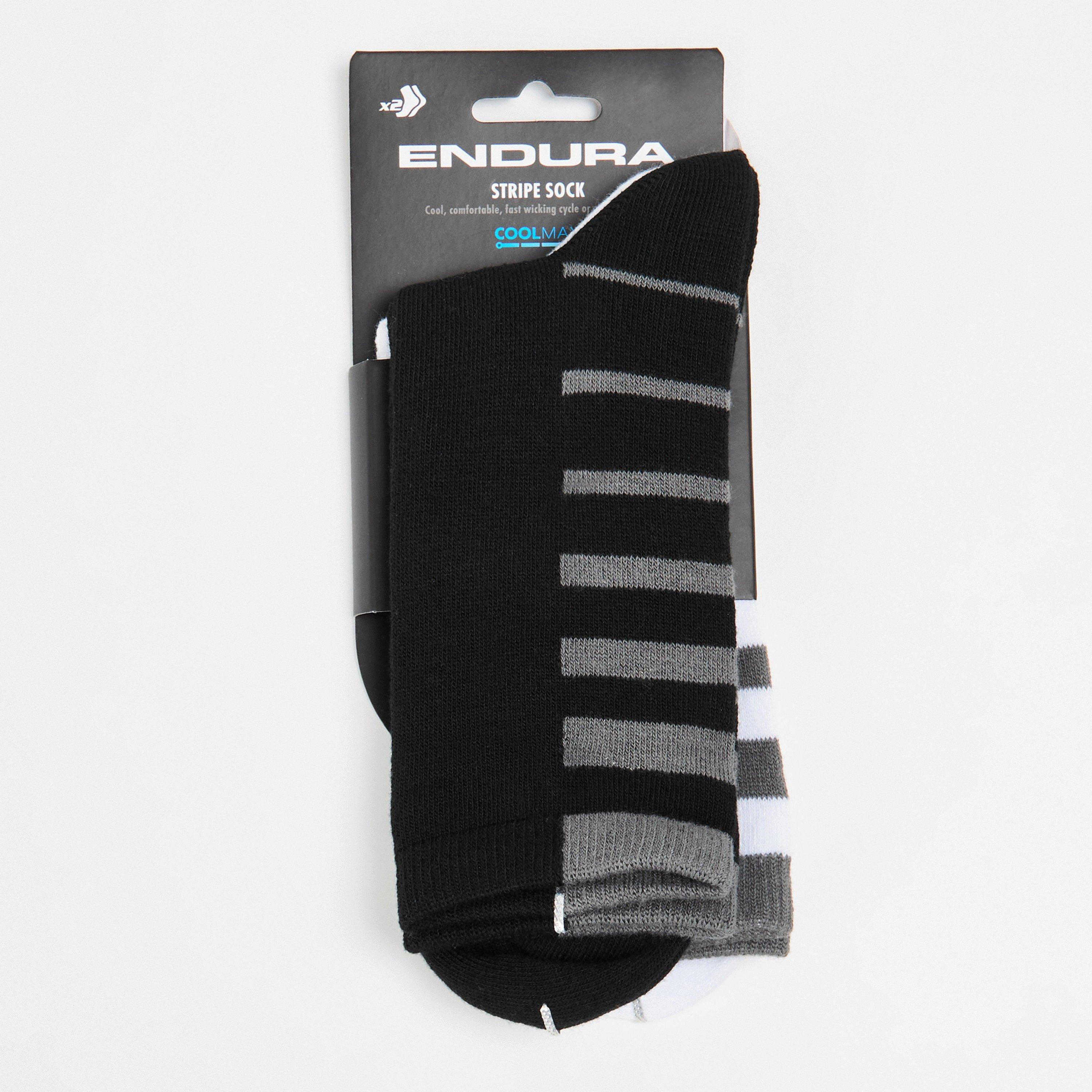 Endura COOLMAX® Stripe Socks Twin Pack