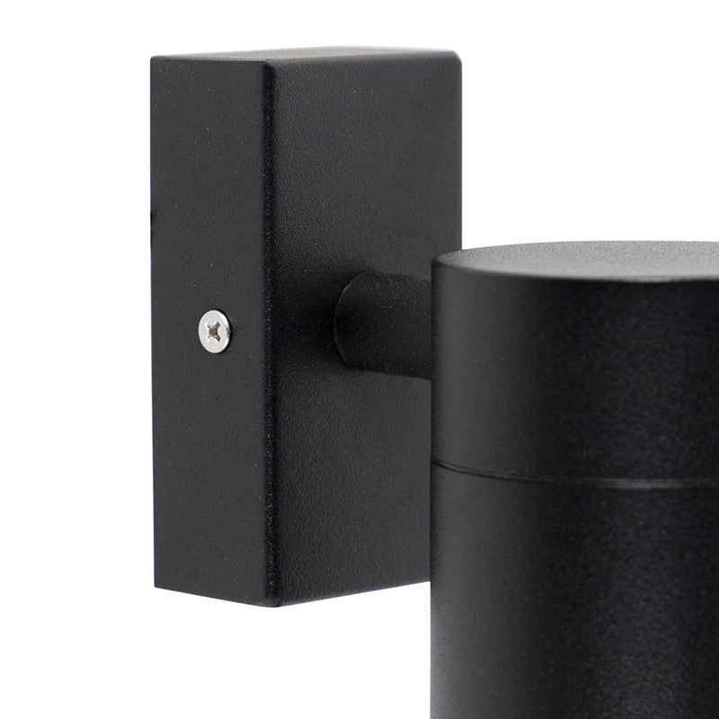 Buitenwandlamp, zwart roestvrij staal, IP44 - Solo