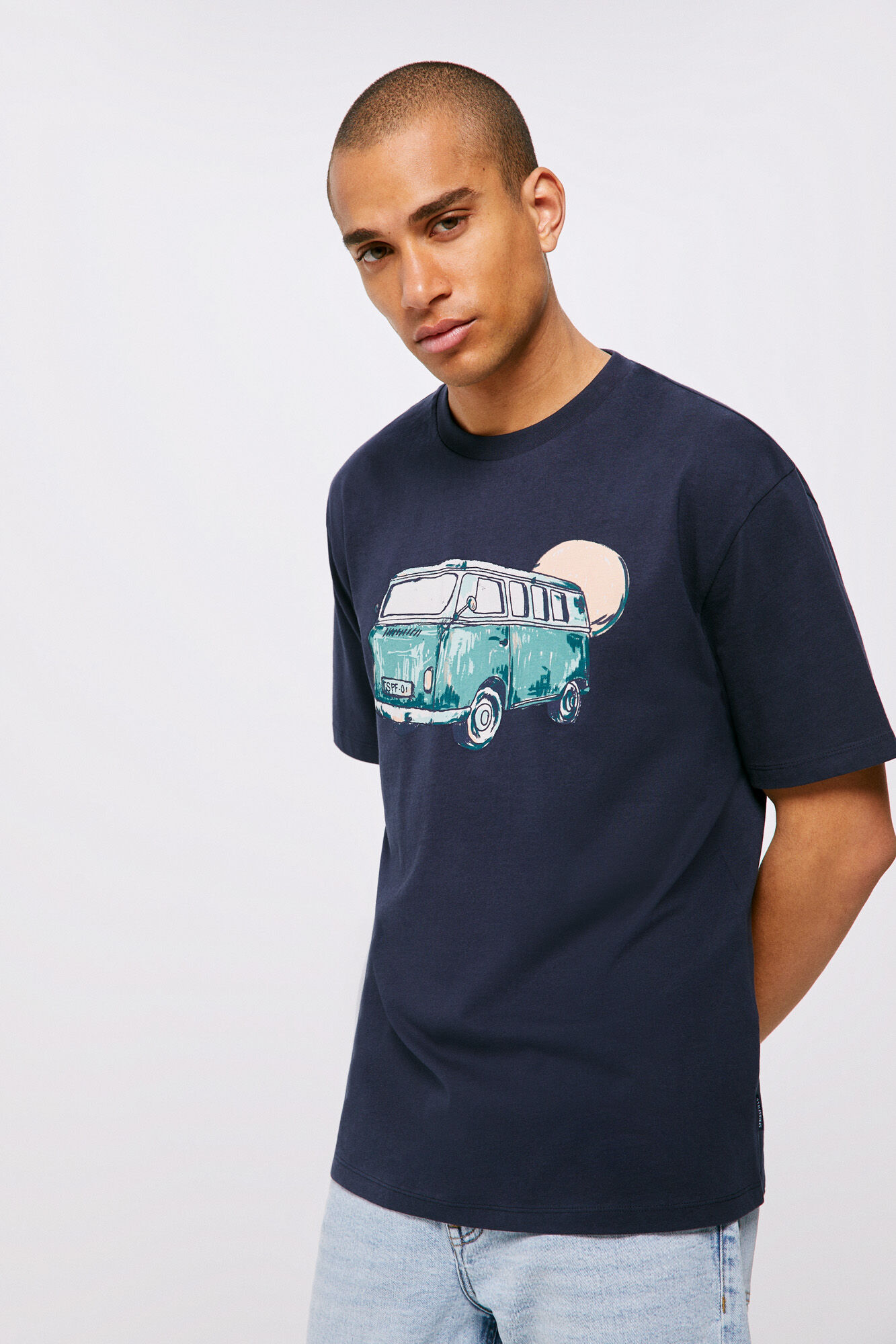 Camiseta Arty Caravan - Azul Escuro