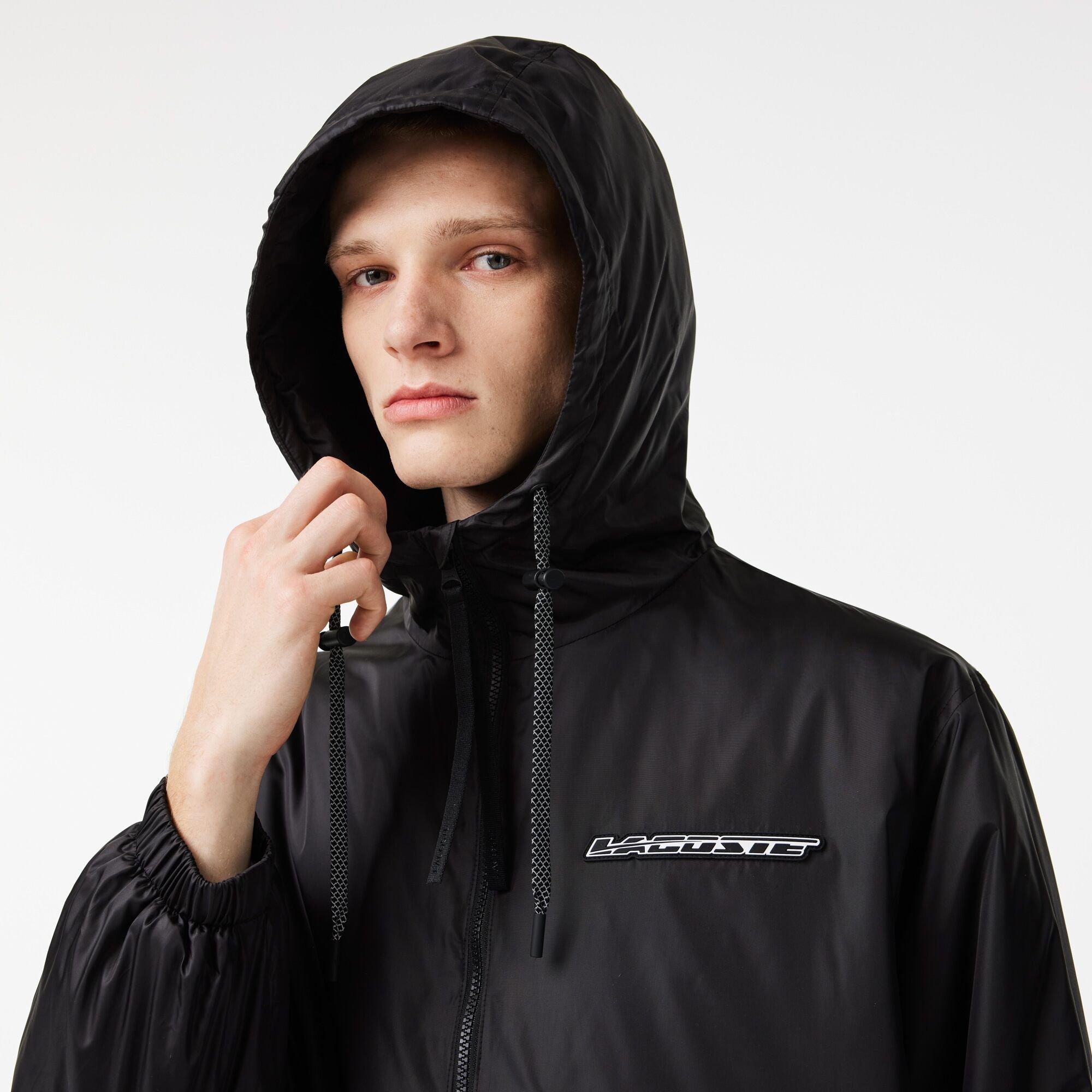 Lacoste Zipped Hooded Rain Jacket